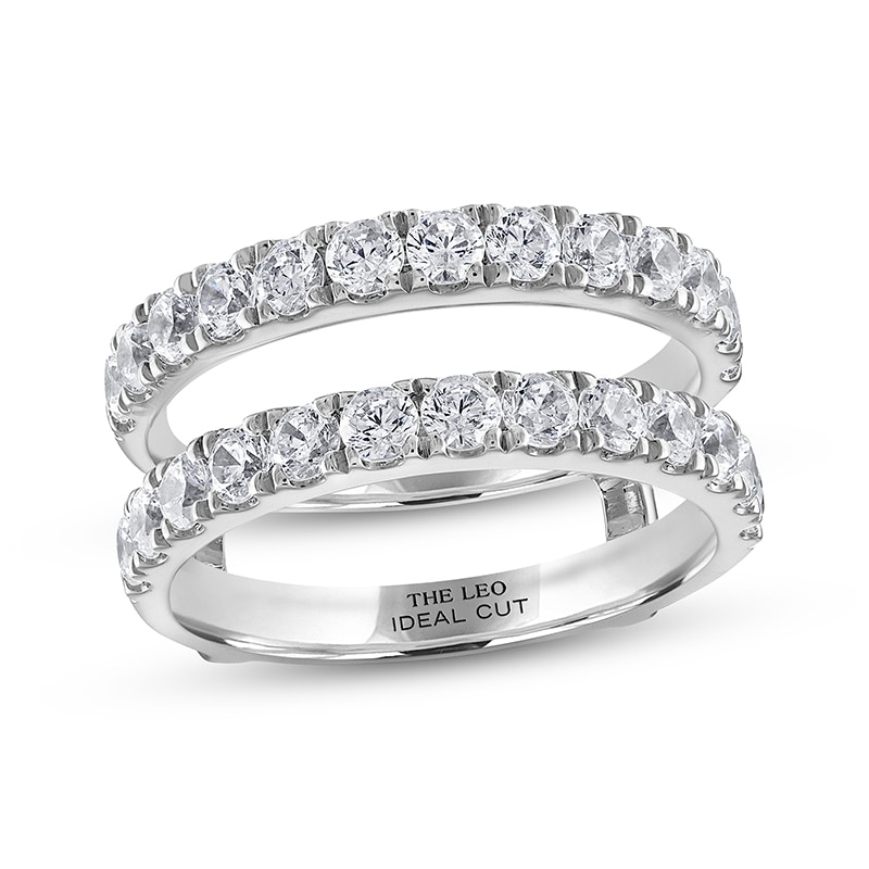 Main Image 1 of Previously Owned THE LEO Ideal Cut Round-Cut Diamond Enhancer Ring 1-1/2 ct tw 14K White Gold