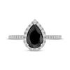 Thumbnail Image 3 of Previously Owned Neil Lane Pear-Shaped Black Diamond & White Diamond Engagement Ring 2 ct tw 14K White Gold