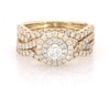 Thumbnail Image 1 of Previously Owned THE LEO Diamond Round-Cut Double Halo Bridal Set 1-3/8 ct tw 14K Two-Tone Gold Size 8.5