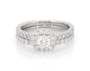 Thumbnail Image 1 of Previously Owned Round-Cut Diamond Cushion Halo Bridal Set 1 ct tw 14K White Gold Size 5.75