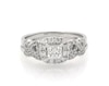 Thumbnail Image 1 of Previously Owned Princess-Cut Diamond Halo Bridal Set 1 ct tw 14K White Gold Size 7.5