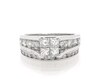 Thumbnail Image 1 of Previously Owned Princess-Cut Diamond Bridal Set 1 3/8 ct tw 14K White Gold Size 4.75