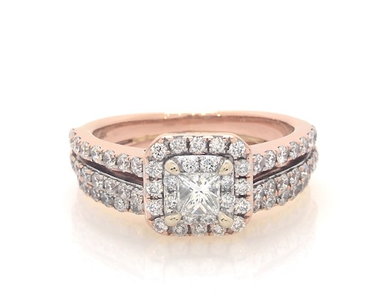Previously Owned Round-Cut Diamond Bridal Set 1-1/4 ct tw 14K Two-Tone Gold Size 6