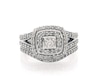 Thumbnail Image 1 of Previously Owned Round-Cut Diamond Halo Engagement Ring 5/8 ct tw 10K White Gold Size 6.25