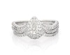 Thumbnail Image 1 of Previously Owned Neil Lane Pear-Shaped Diamond Halo Bridal Set 1 ct tw 14K White Gold Size 7.75
