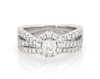 Thumbnail Image 1 of Previously Owned THE LEO First Light Diamond Bridal Set 1 ct tw 14K White Gold Size 4.75