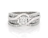 Thumbnail Image 1 of Previously Owned Round-Cut Diamond Wraparound Bridal Set 3/4 ct tw 14K White Gold Size 5
