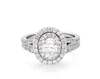 Thumbnail Image 1 of Previously Owned Neil Lane Oval-Cut Diamond Double Halo Bridal Set 1-1/2 ct tw 14K White Gold Size 5