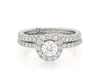 Thumbnail Image 1 of Previously Owned THE LEO Round-Cut Diamond Bridal Set 1 ct tw 14K White Gold Size 6.5