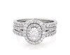 Thumbnail Image 1 of Previously Owned Neil Lane Oval-Cut Diamond Double Halo Bridal Set 1-7/8 ct tw 14K White Gold Size 8