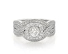 Thumbnail Image 1 of Previously Owned Neil Lane Round-Cut Diamond Double Halo Bridal Set 1 ct tw 14K White Gold Size 8.75