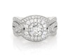 Thumbnail Image 1 of Previously Owned Neil Lane Round-Cut Diamond Double Halo Bridal Set 1-1/2 ct tw 14K White Gold Size 4.5