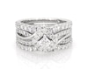 Thumbnail Image 1 of Previously Owned THE LEO Diamond Princess-Cut Bridal Set 1-1/2 ct tw 14K White Gold Size 6.5