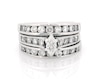 Thumbnail Image 1 of Previously Owned Marquise-Cut Diamond Bridal Set 1-1/3 ct tw 14K White Gold Size 5