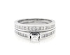 Thumbnail Image 1 of Previously Owned Princess-Cut Diamond Bridal Set 7/8 ct tw 14K White Gold Size 6