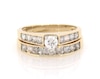 Thumbnail Image 1 of Previously Owned Round-Cut Diamond Bridal Set 1-3/8 ct tw 14K Yellow Gold Size 6.75