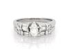 Thumbnail Image 1 of Previously Owned Marquise-Cut Diamond Bridal Set 7/8 ct tw 14K White Gold Size 4.75