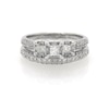 Thumbnail Image 1 of Previously Owned Princess-Cut Three-Stone Bridal Set 1-1/3 ct tw 14K White Gold Size 6