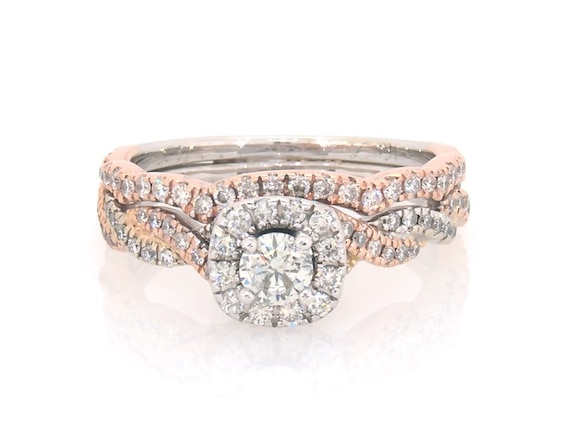 Previously Owned Neil Lane Round-Cut Diamond Bridal Set 5/8 ct tw 14K Two-Tone Gold 6.5