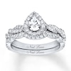 Thumbnail Image 1 of Previously Owned Neil Lane Pear-Shaped Diamond Bridal Set 7/8 ct tw 14K White Gold Size 7.5