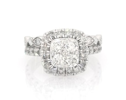 Previously Owned Round-Cut Multi-Diamond Bridal Set 1-5/8 ct tw 14K White Gold Size 6.5