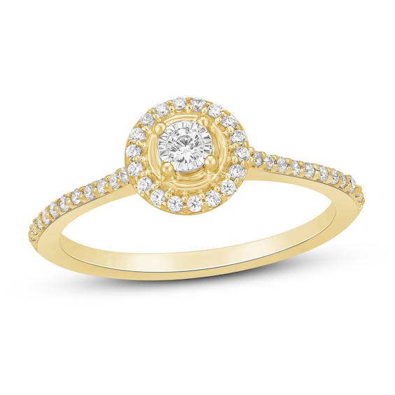 Previously Owned Diamond Promise Ring 1/4 ct tw Round 10K Yellow Gold
