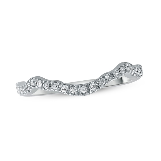 Previously Owned Diamond Wedding Band 1/5 ct tw Round-cut 14K White Gold