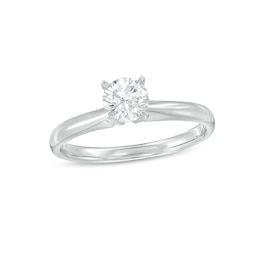 Previously Owned Diamond Solitaire Ring 1/2 carat Round-cut 14K White Gold (I/I2)