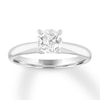 Thumbnail Image 1 of Previously Owned Diamond Solitaire Engagement Ring 1 Carat Round 10K White Gold (I/I3)