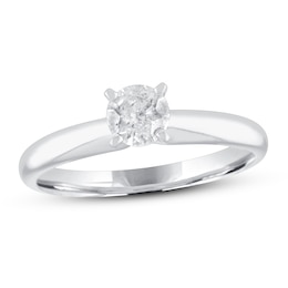 Previously Owned Diamond Solitaire Engagement Ring 3/4 ct tw Round-cut 10K White Gold (J/I3)