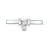 Thumbnail Image 4 of Previously Owned Diamond Solitaire Ring 1/2 carat Heart-shaped 14K White Gold (I/I2)