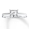 Thumbnail Image 1 of Previously Owned Diamond Engagement Ring 1/2 Carat 10K White Gold (J/I3)