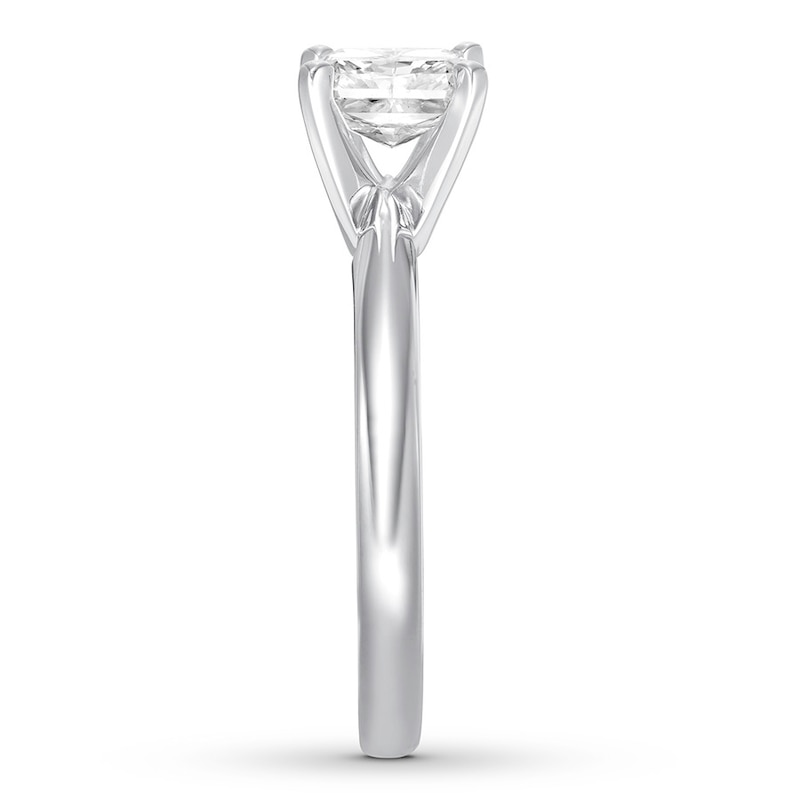 Main Image 3 of Previously Owned Certified Diamond Solitaire 1 ct Radiant-cut 14K White Gold