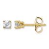 Thumbnail Image 1 of Previously Owned Diamond Solitaire Earrings 1/3 ct tw Round-cut 14K Yellow Gold (I/I2)