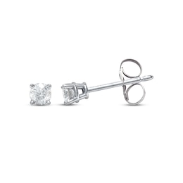 Previously Owned Diamond Solitaire Earrings 1/2 ct tw Round-cut 14K White Gold (I/I2)
