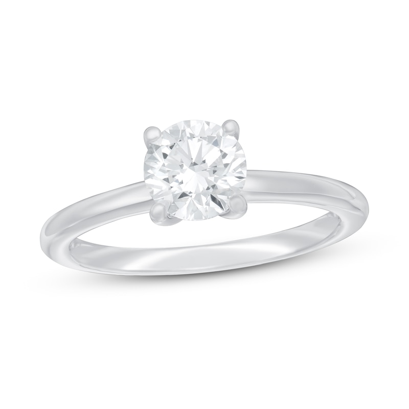 Main Image 1 of Previously Owned Lab-Created Diamonds by KAY Solitaire Engagement Ring 1 ct tw 14K White Gold (F/VS2)