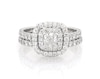 Thumbnail Image 1 of Previously Owned Neil Lane Cushion-Cut Diamond Bridal Set 1-5/8 ct tw 14K White Gold Size 7