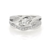 Thumbnail Image 1 of Previously Owned Round-Cut Diamond Three-Stone Bridal Set 5/8 ct tw 14K White Gold Size 6.75
