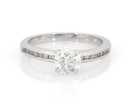 Previously Owned Round-Cut Diamond Engagement Ring 1-1/5 ct tw 14K White Gold Size 8