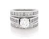 Thumbnail Image 1 of Previously Owned Round-Cut Diamond Bridal Set 2-1/3 ct tw 14K White Gold Size 4.25