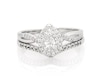 Thumbnail Image 1 of Previously Owned Pear-Shaped Diamond Double Halo Bridal Set 1/2 ct tw 10K White Gold Size 8.25