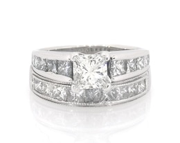 Previously Owned Princess-Cut Diamond Bridal Set 2-5/8 ct tw 14K White Gold Size 6