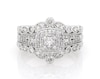 Thumbnail Image 1 of Previously Owned Princess-Cut Diamond Double Halo Bridal Set 1 ct tw 10K White Gold Size 8.5