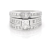 Thumbnail Image 1 of Previously Owned Princess-Cut Diamond Bridal Set 2-5/8 ct tw 14K White Gold Size 5.75