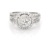 Thumbnail Image 1 of Previously Owned Round-Cut Diamond Double Halo Bridal Set 1 ct tw 14K White Gold Size 5.5