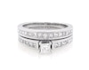 Thumbnail Image 1 of Previously Owned Princess-Cut Diamond Bridal Set 7/8 ct tw 14K White Gold Size 4.75