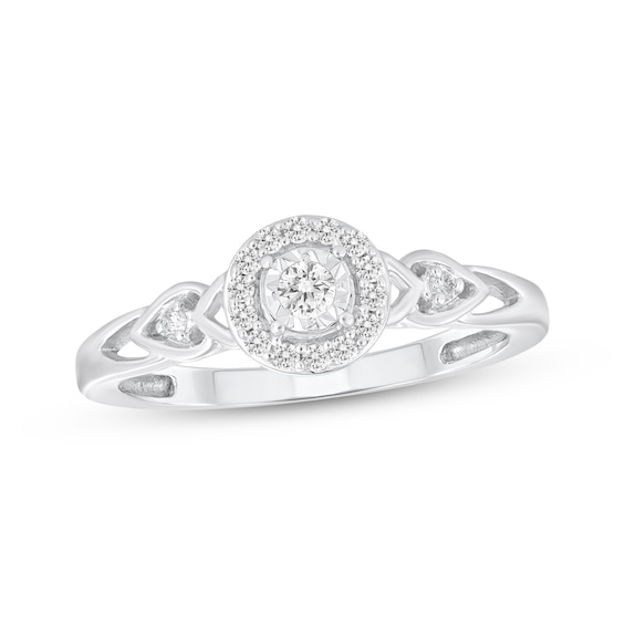 Previously Owned Diamond Engagement Ring 1/6 ct tw 10K White Gold