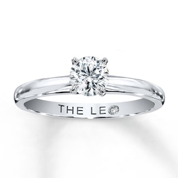 Previously Owned THE LEO Diamond Artisan Ring 1/2 ct tw Round-cut 14K White Gold