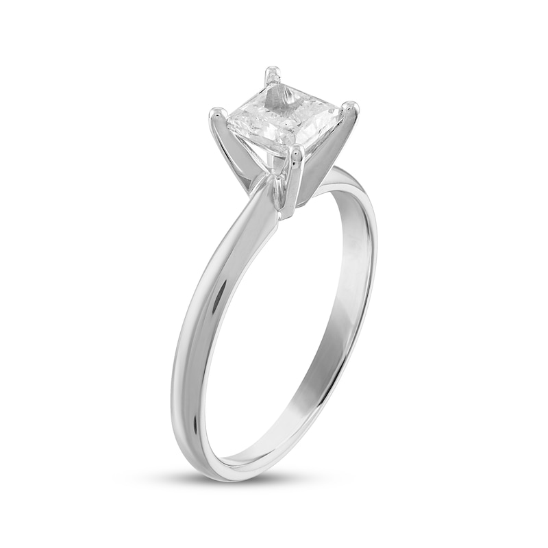 Main Image 2 of Previously Owned Diamond Solitaire Engagement Ring 1-1/2 ct tw Princess-cut 10K White Gold (I/I3)