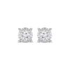 Thumbnail Image 2 of Previously Owned Radiant Reflections Solitaire Diamond Earrings 1 ct tw 10K White Gold Earrings (J/I3)